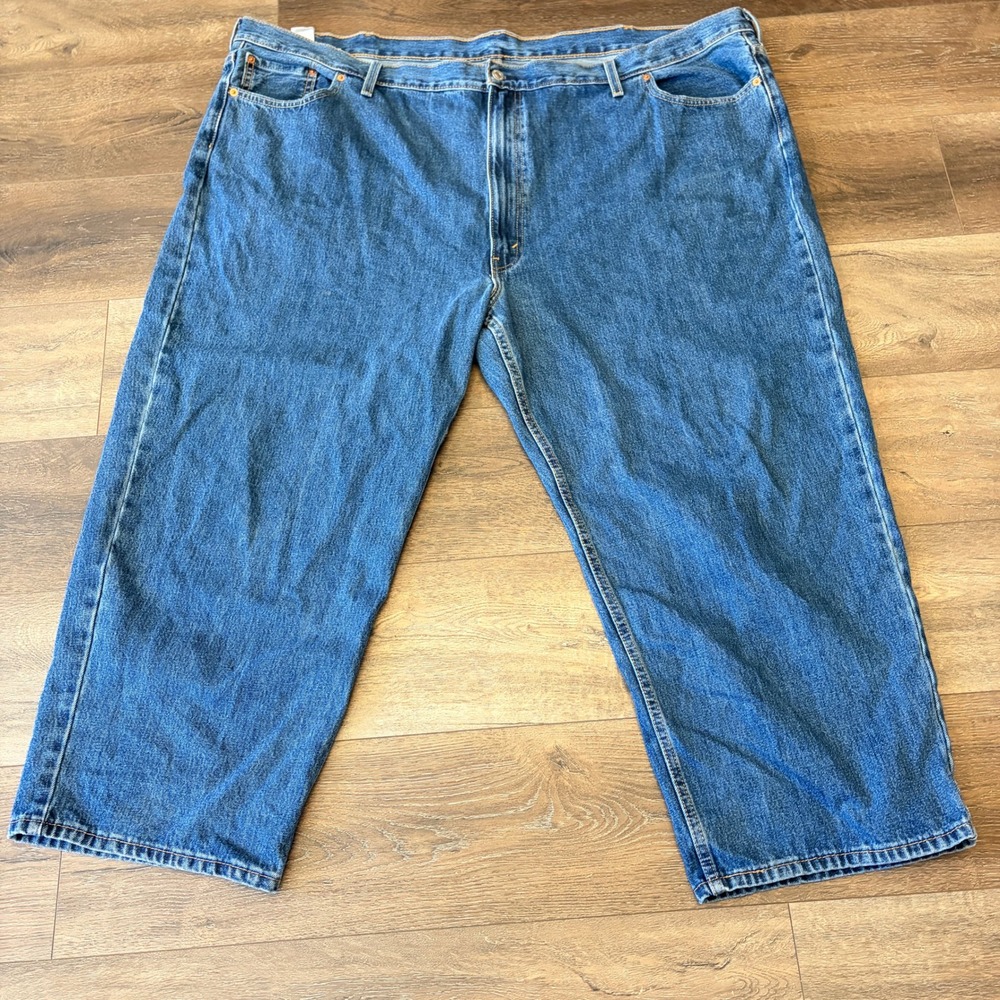 Levi Strauss 550 Relaxed Fit Mens 56x28 Blue Straight Leg Denim Jeans